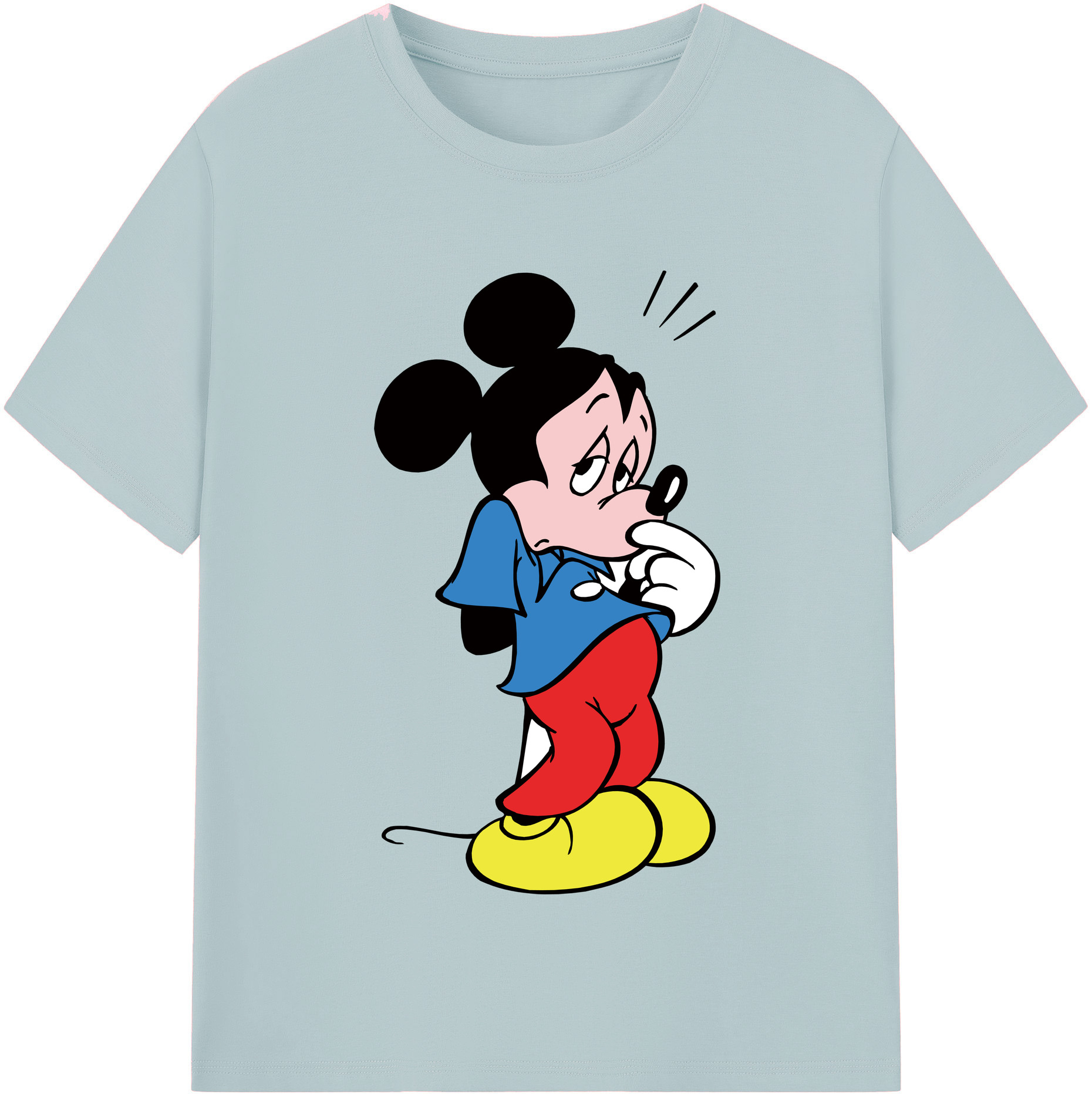 （画像用） ミッキーマウス Mickey Mouse 綿100％半袖Tシャツ（フロントプリント）